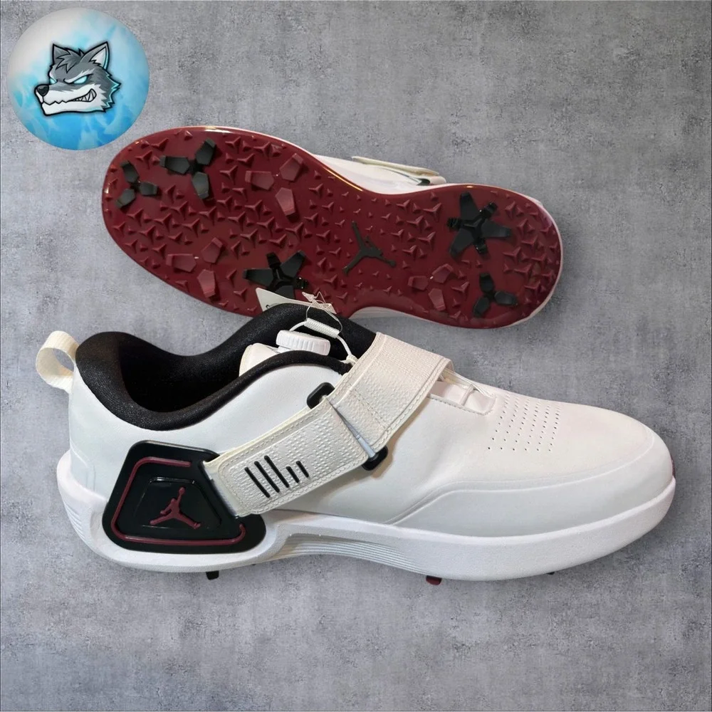 Air Jordan Rev Golf Shoes White Black Team Red Men's Size 12 New FV6338-104